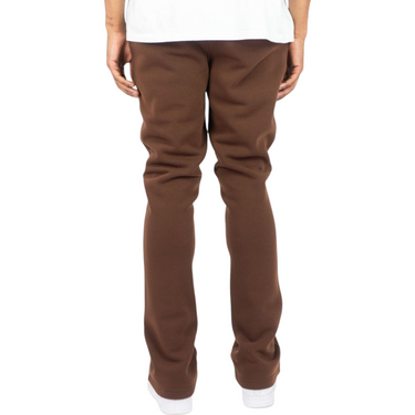 Stacked Fleece Jogger Brown
