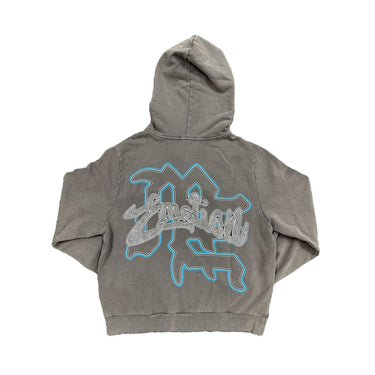 Rhinestone Hoodie Grey