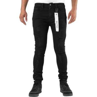 Jet Black Rips Jeans