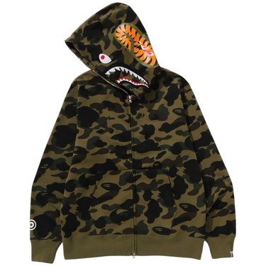 1st Camo Shark Full Zip Hoodie Green FW23