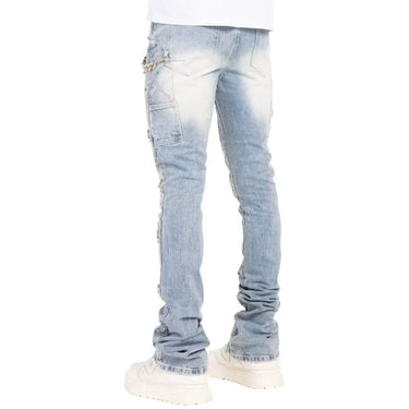 Aqua Blue Spider Denim