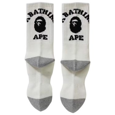 College Socks White Black