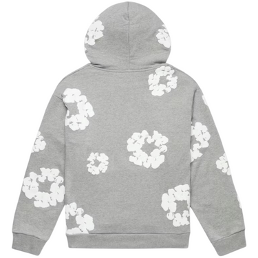Cotton Wreath Hoodie Grey