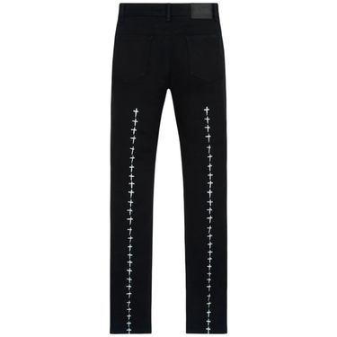 Bryant Black White Cross Jean
