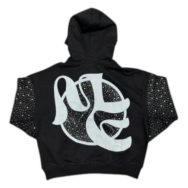 Archer Rhinestone Hoodie Black
