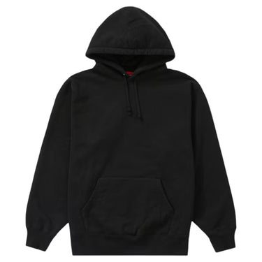 Satin Appliqué Hoodie Black/White
