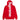 Satin Appliqué Hoodie Red