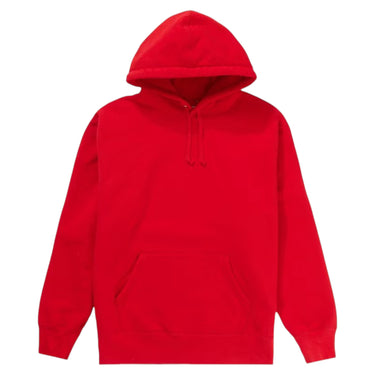 Satin Appliqué Hoodie Red
