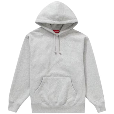 Satin Appliqué Hoodie Grey