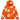 Cotton Wreath Hoodie Orange