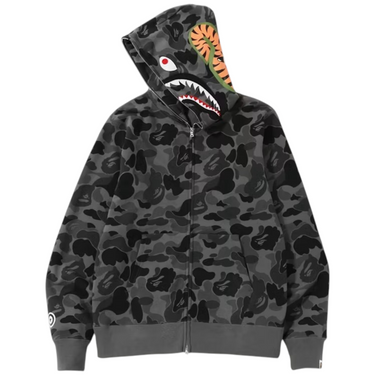 ABC Camo Shark Full Zip Hoodie Black